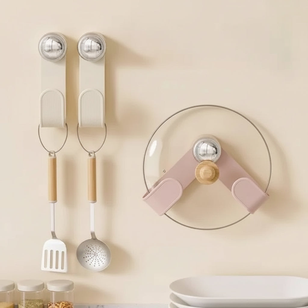 Pot Lid Holder With Suction Cup